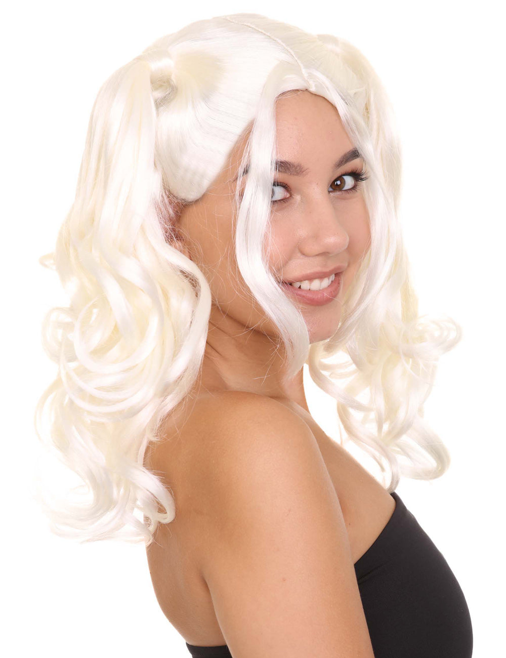 Wigs2you ハロウィンパーティー プレミアム レディース H-758 ドリー ピグテール ウィッグ ホワイト色