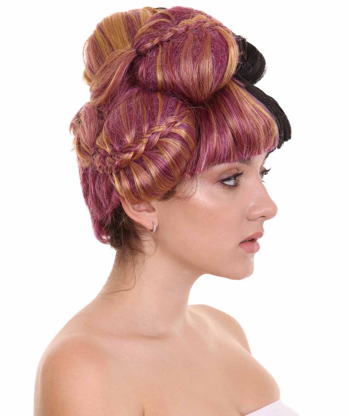 コスプレウィッグ Melanie Mad Hatter バンズスタイル H-3596 マルチカラーキャラクターウィッグ