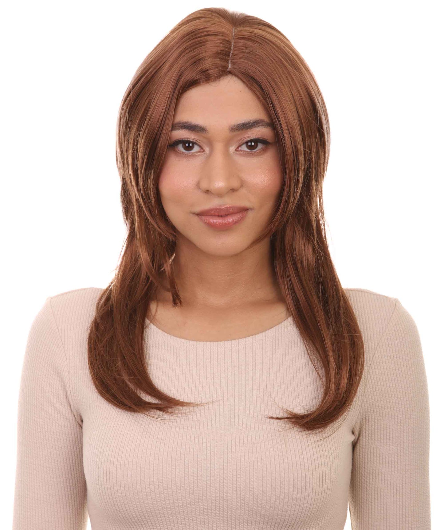 Wigs2you ハロウィンパーティープレミアム H-958 3レイヤーのパーティーガールウィッグ オーバーンブラウン色