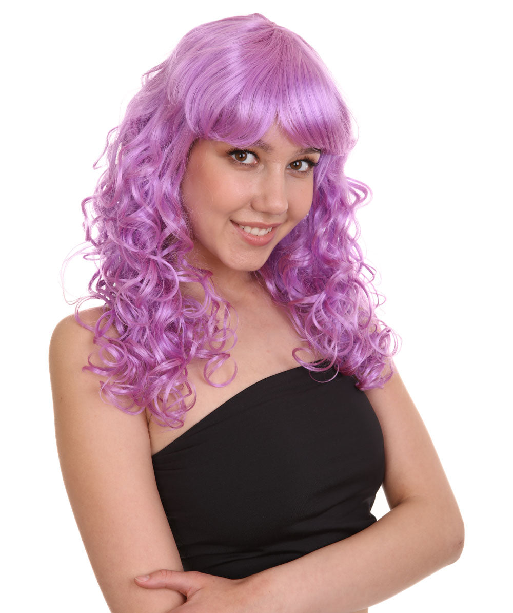 Wigs2you ハロウィンパーティー プレミアム レディース H-1007 着用しやすい ベラウィッグ Lt パープルカラー