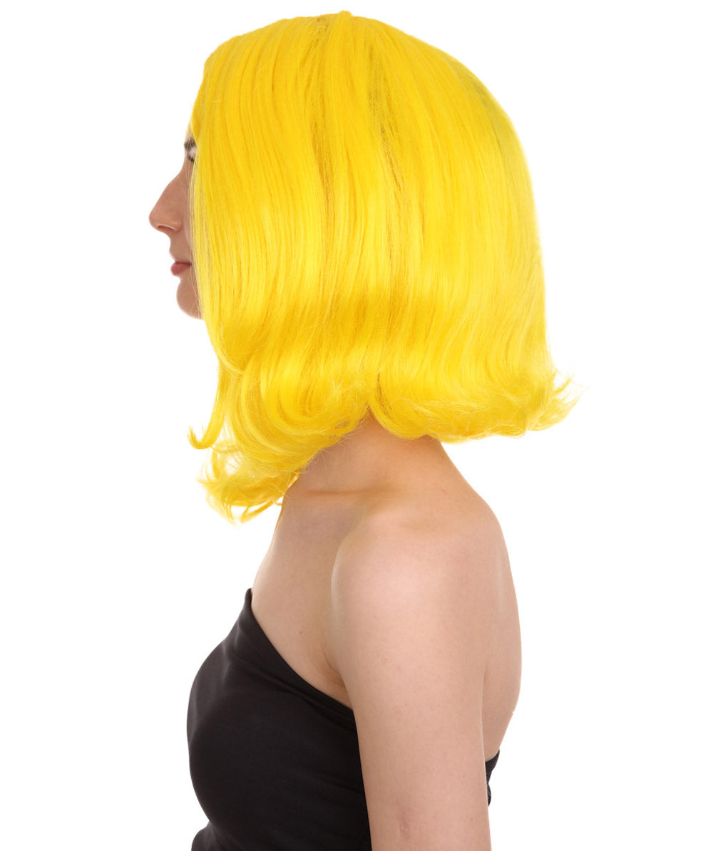 Wigs2you ハロウィン パーティー プレミアム レディース H-1274 着けやすい 快適なフィット感 イエロー ページボーイ ウィッグ