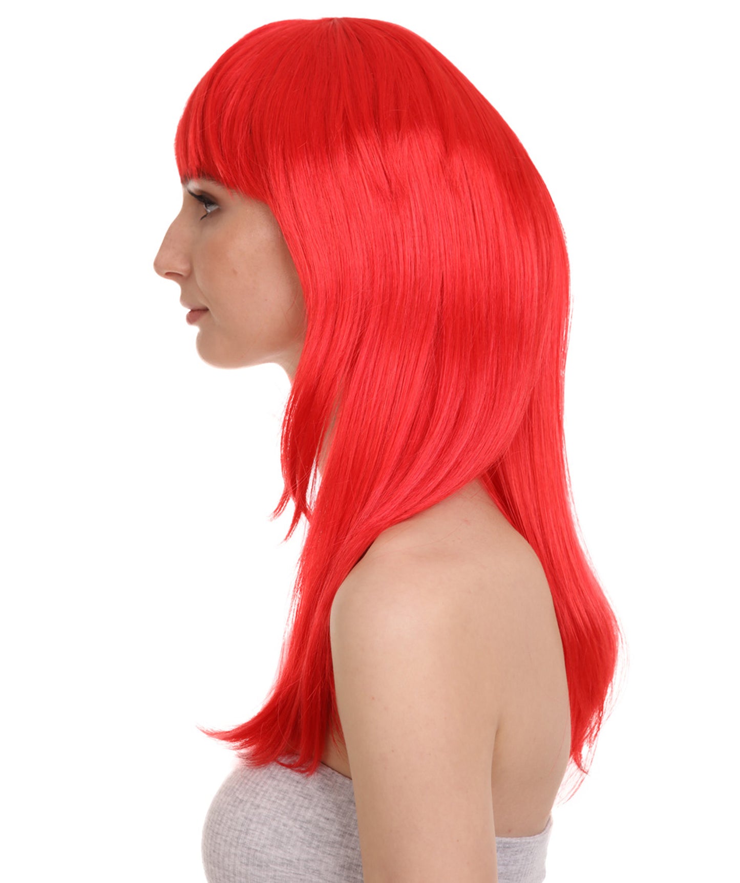 Wigs2you ハロウィンパーティープレミアムレディース H-1036 とても快適なグラマーグリーンウィッグ レッドカラー