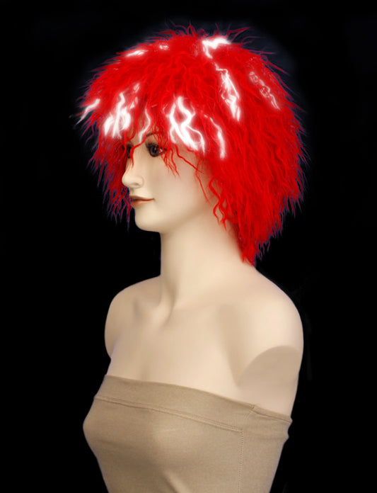 ハロウィンパーティープレミアムレディース H-111 レッド - 蓄光ウィッグ ファンシーキャラクターファッションウィッグ
