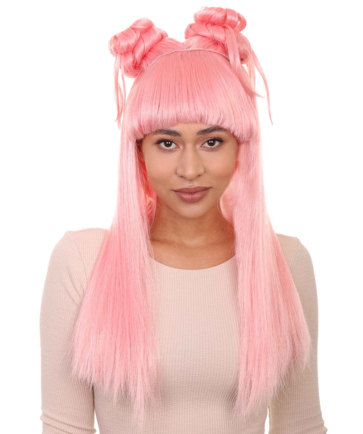 Wigs2you ハロウィン パーティー プレミアム レディース H-1199 快適なフィット感のピーチ アジアン プリンセス ウィッグ