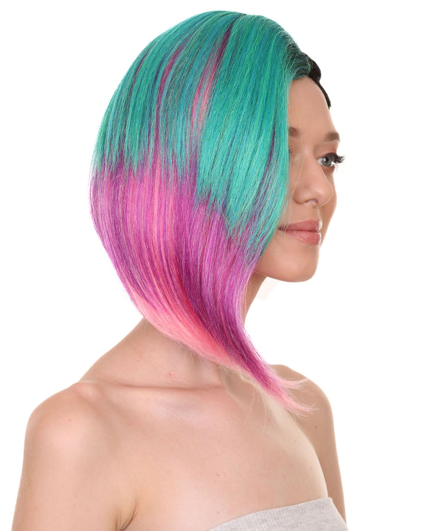 プレミアムハロウィンパーティーレディ H-5466 ミディアムレングス ジュディアルバレズパンクウィッグ