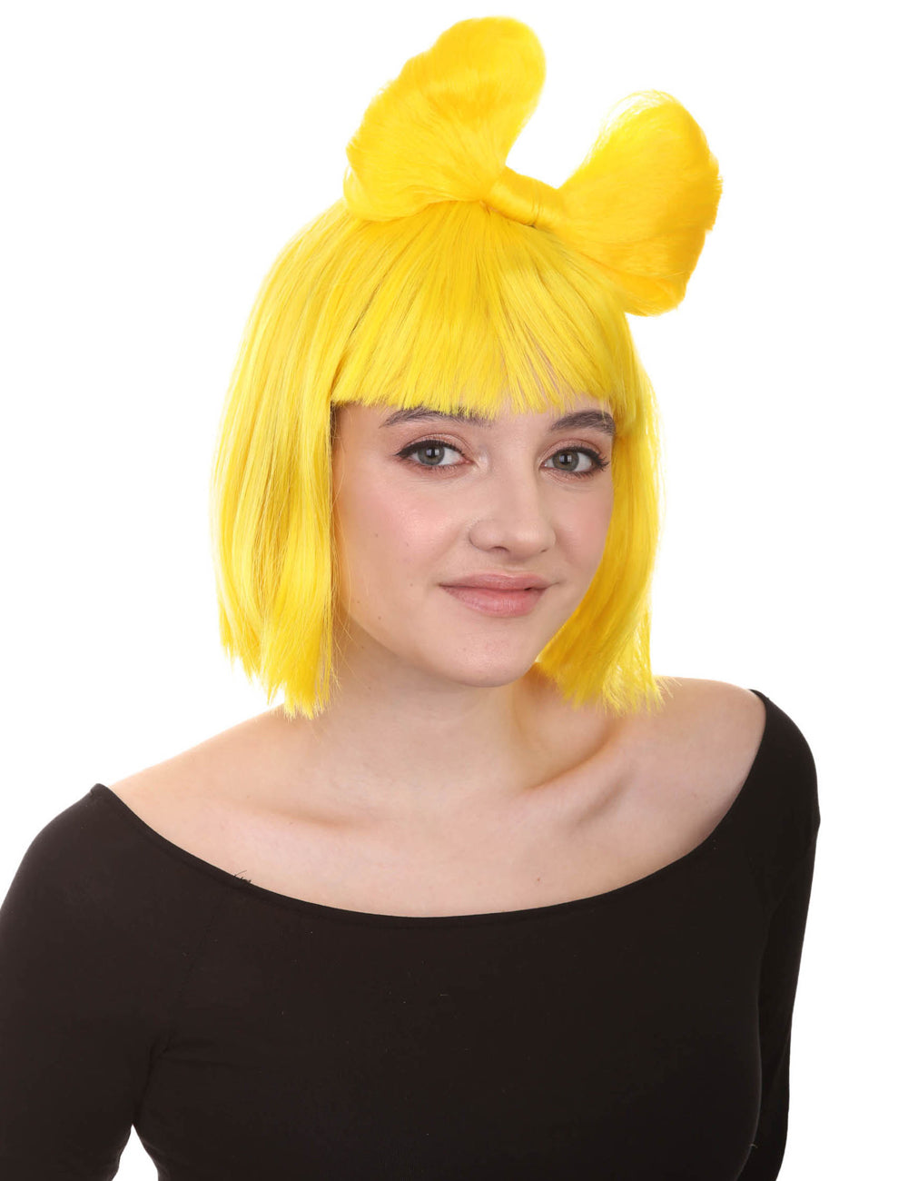 Wigs2you ハロウィン パーティー プレミアム レディース H-1660 簡単に着用でき 非常に快適なイエロー バタフライ ウィッグ