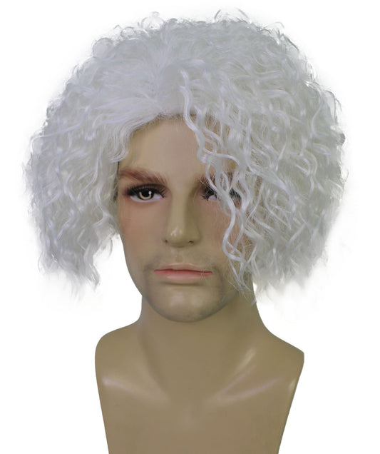 コミックブック超悪役ウィッグH-6807-WT複数の色のハロウィーンの巻き毛のかつら
