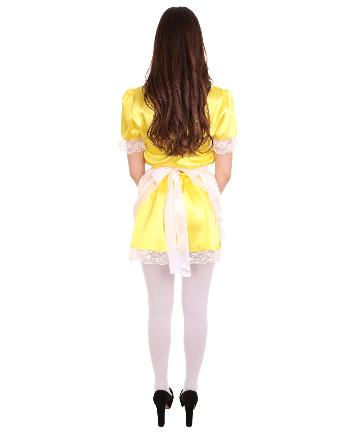 女性用 JCO-343_20 伝統的なメイドユニフォーム イエロー コスプレ コスチューム