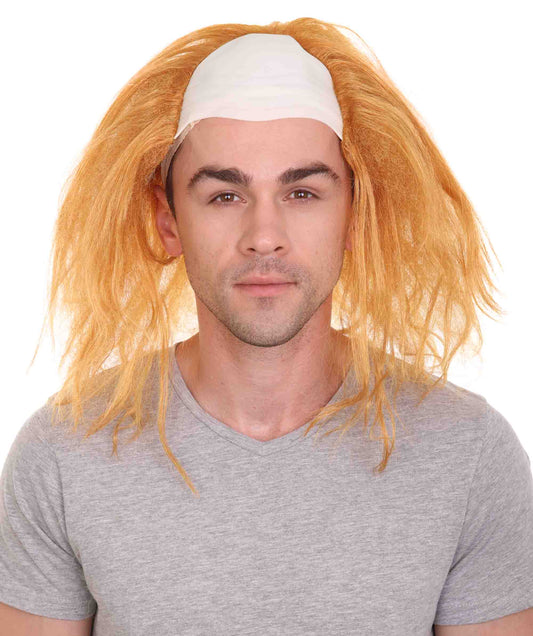 ハロウィンパーティープレミアム メンズ H-3583 スケアリー ボールド ブラウン クラウン ウィッグ