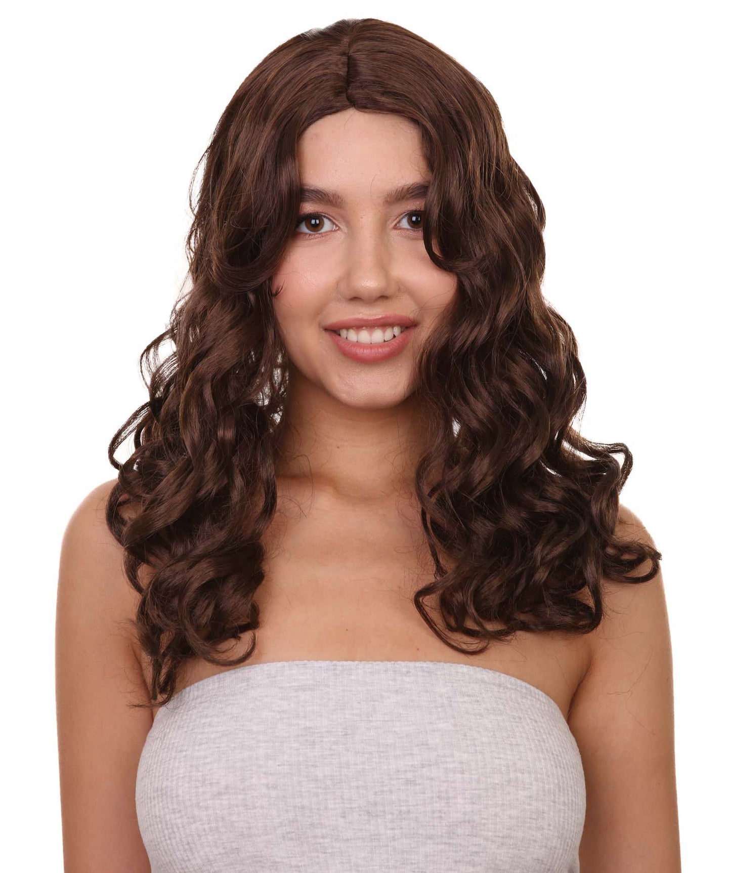 Wigs2you ハロウィンパーティー プレミアム レディース H-1107 とても着け心地の良いアリスウィッグ 鏡の国のアリス ブラウン色