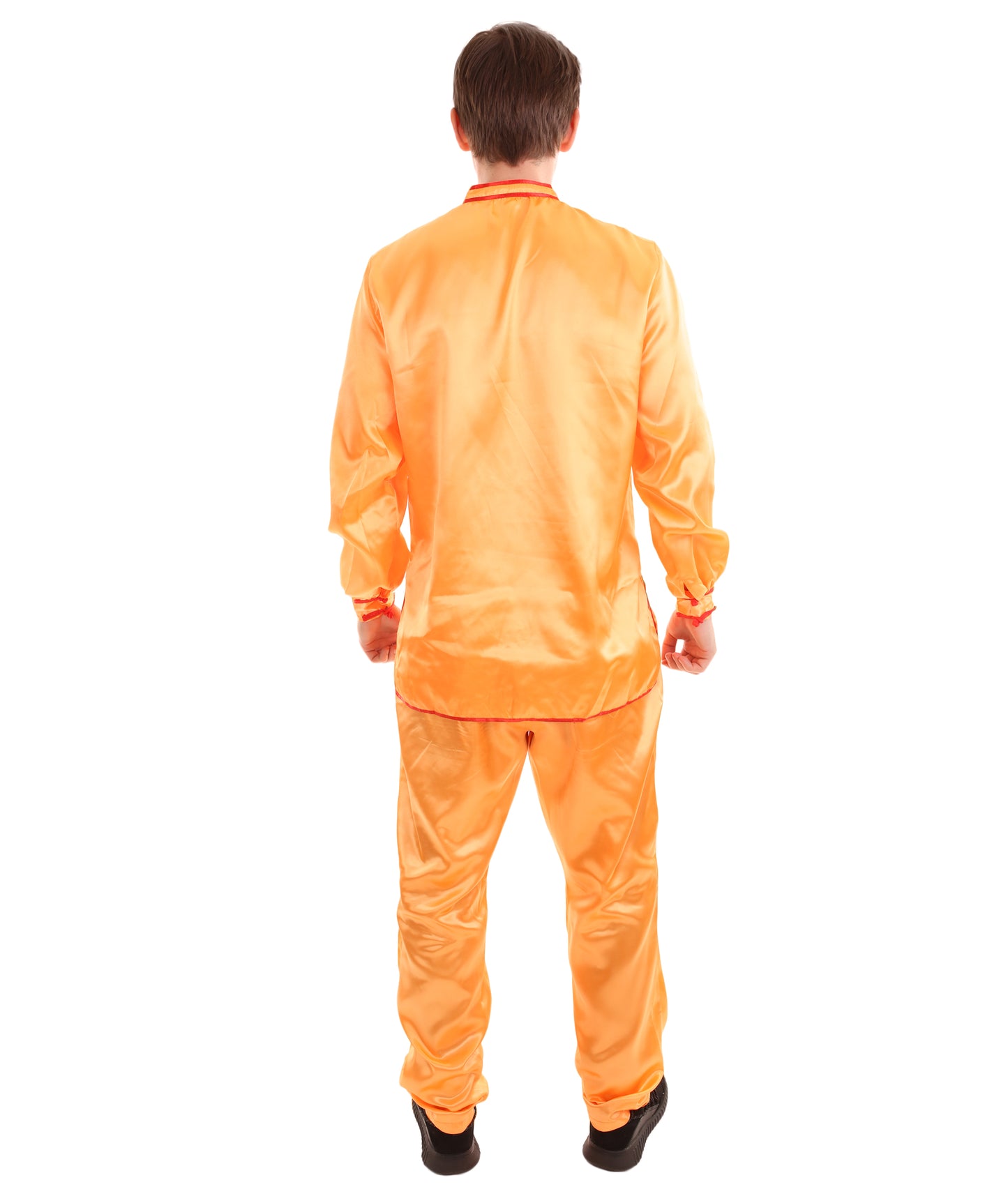 大人用メンズ JCO-269_10 中国の伝統的なカンフー オレンジサテン 制服 コスプレ衣装