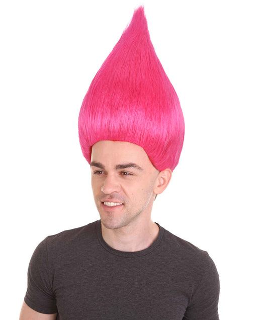 Wigs2you ハロウィンパーティープレミアム メンズ H-624 トロールズウィッグ ネオンピンク