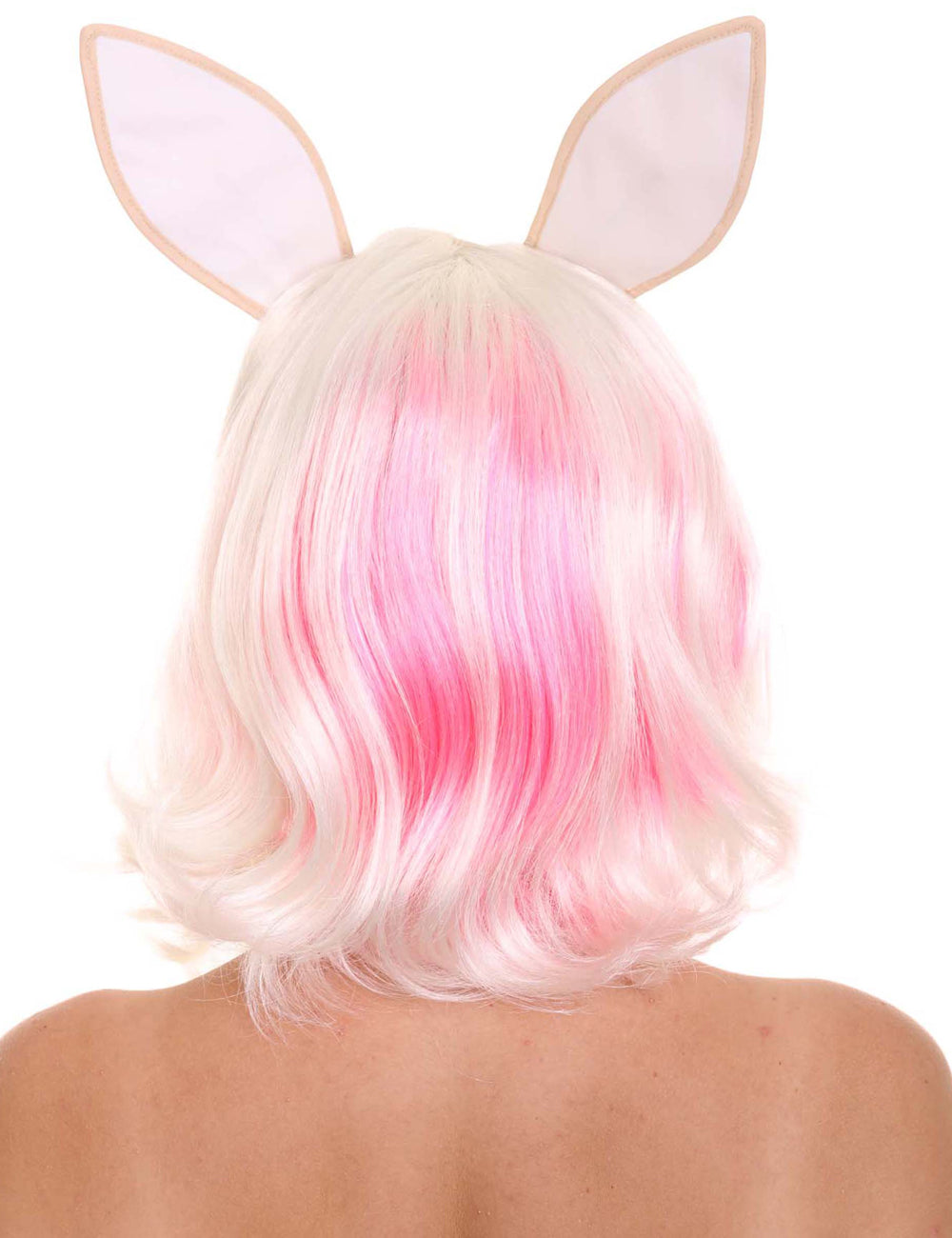 Wigs2you ハロウィン パーティー プレミアム レディース H-1452 簡単装着 快適なフィット感 イースターバニー ホワイト&ピンク ウィッグ II