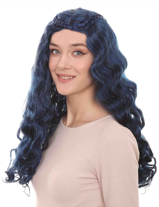 Wigs2you ハロウィンパーティー プレミアムレディース エヴィーウィッグ ディセンダンツ ダークブルーカラー H-481