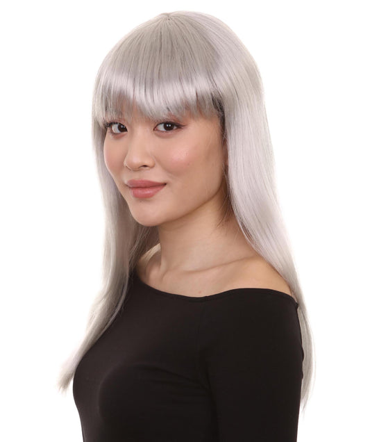 Wigs2you ハロウィン パーティー プレミアム レディース H-1057 とても快適なグラマー グリーン ウィッグ グレー色