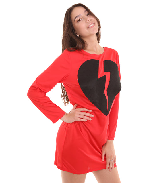 大人向け女性用 JCO-166_2 私のハート イズ ブロークン ドレス コスチューム レッド コスプレ コスチューム