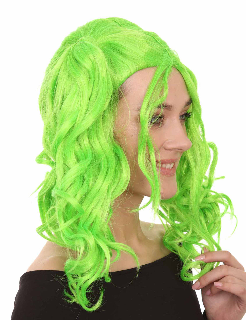 Wigs2you ハロウィンパーティー プレミアム レディース H-740 ドリー ピグテール ウィッグ ライムカラー