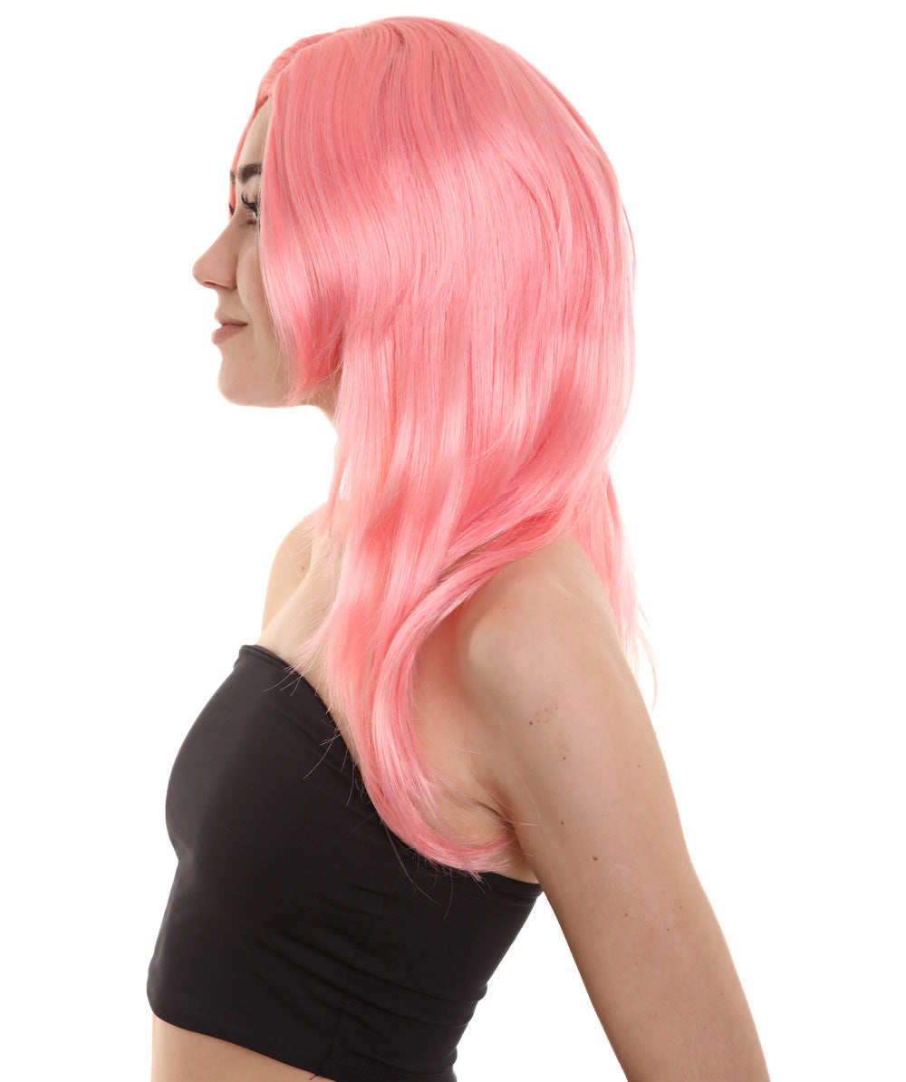 Wigs2you ハロウィンパーティープレミアム H-946 3レイヤーのパーティーガールウィッグ コーラルカラー