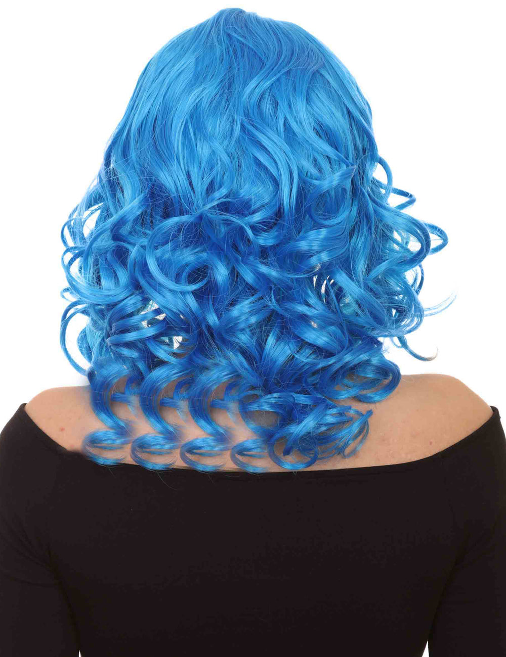 Wigs2you ハロウィン パーティー プレミアム レディース H-1401 着けやすい 快適なフィット感 カリフォルニア ガール ブルー カール ウィッグ