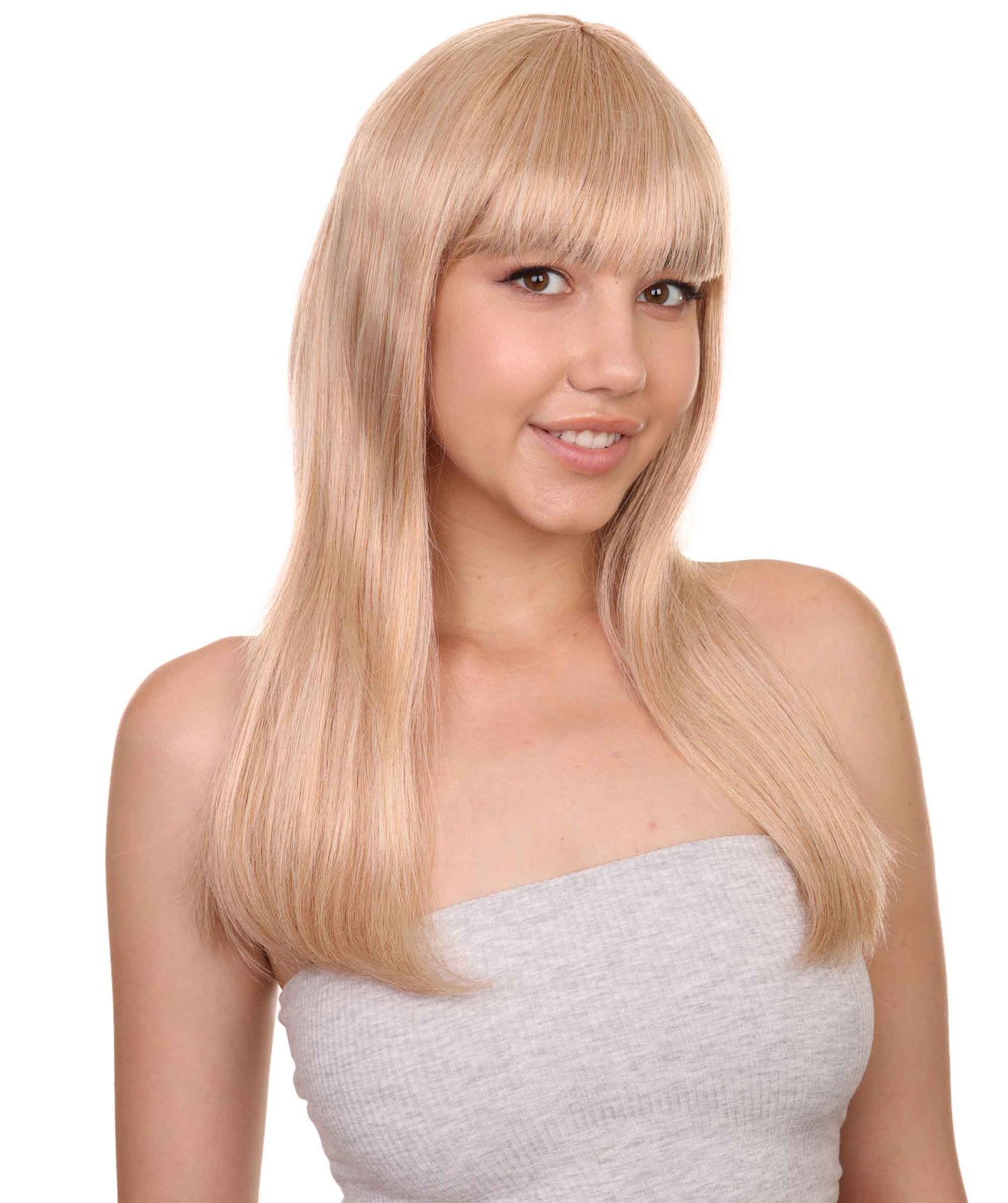 Wigs2you ハロウィン パーティー プレミアム レディース H-1061 とても快適なグラマー グリーン ウィッグ ゴールデン ブロンド カラー