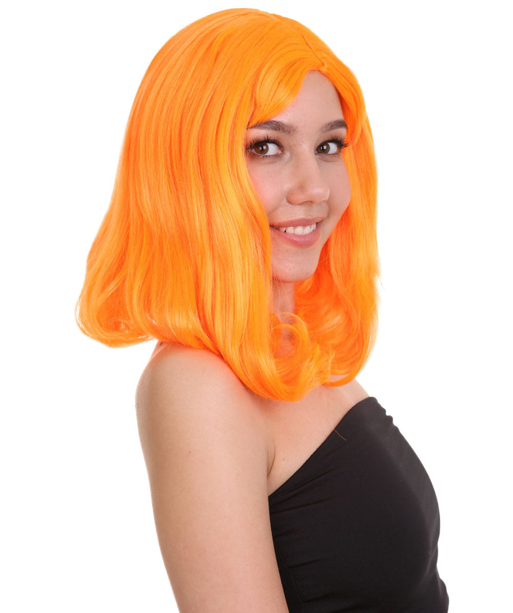 Wigs2you ハロウィン パーティー プレミアム レディース H-1271 着けやすい 快適なフィット感 パンプキン オレンジ ペイジボーイ ウィッグ
