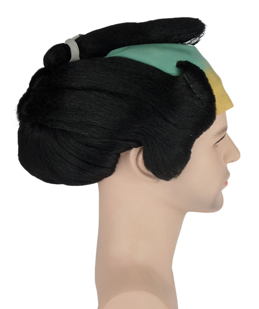 Wigs2you ハロウィンパーティープレミアム メンズ H-612 サムライ ブラックカラーウィッグ