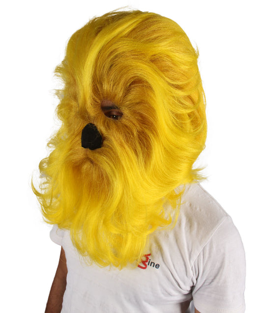 大人 男女兼用 毛深い戦士 エイプ軍の指導者 抵抗戦士 イエロー コスプレウィッグ H-5147 ハロウィンに最適 通気性のある合成繊維