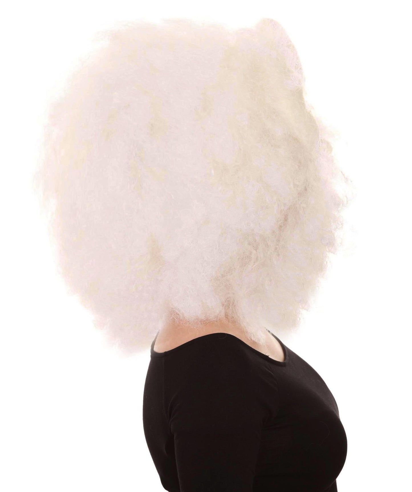 Wigs2you ハロウィン パーティー プレミアム レディース H-1249 着けやすい 快適なフィット感 ホワイト アフロ スモール ボウウィッグ