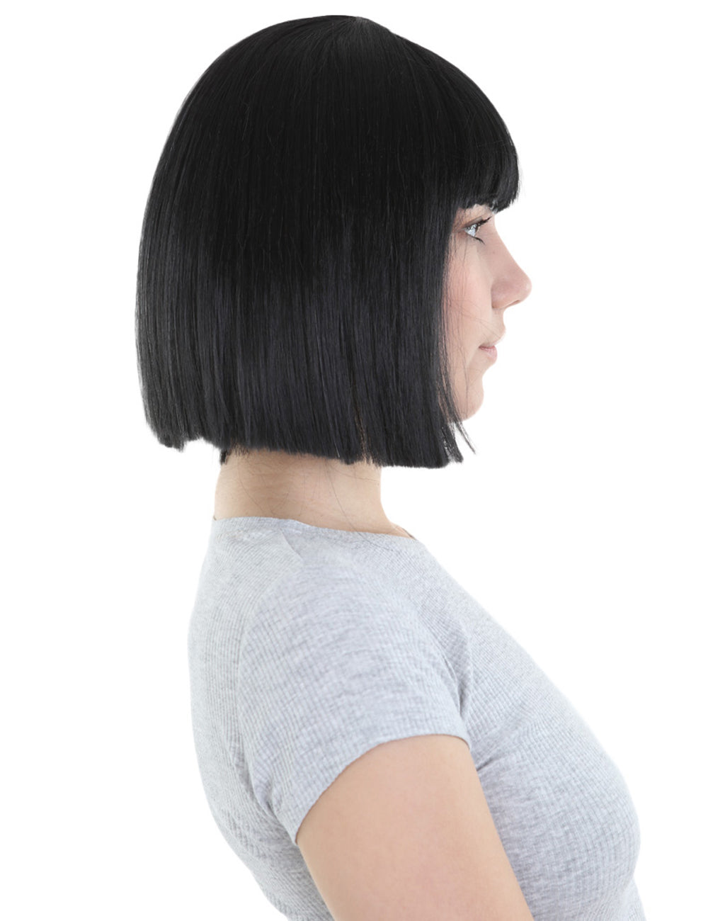Wigs2you ハロウィンとパーティー プレミアム レディース H-489 SIA ブラックとホワイト ウィッグ Sサイズ
