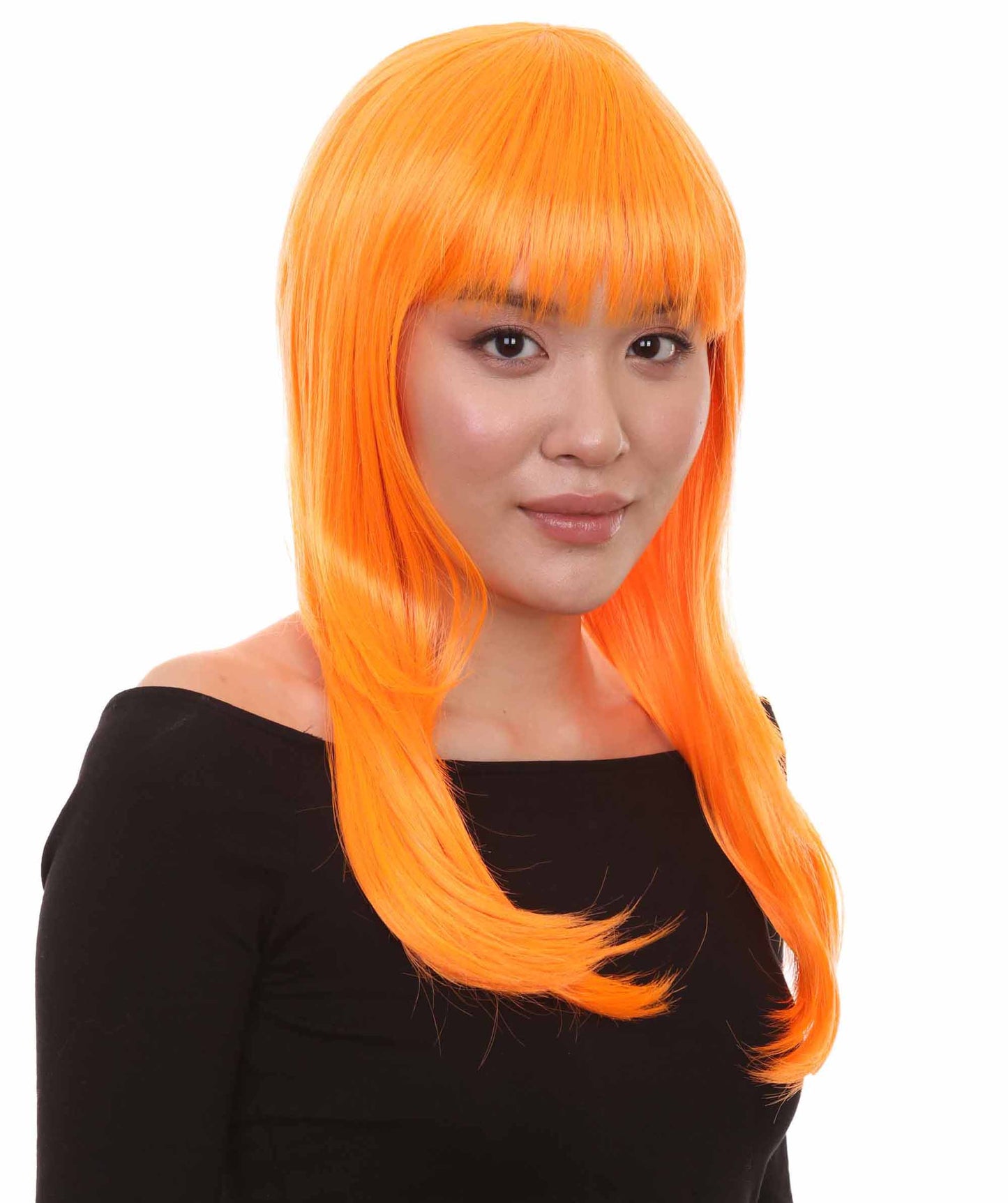 Wigs2you ハロウィン パーティー プレミアム レディース H-1040 とても快適なグラマー グリーン ウィッグ パンプキン オレンジ色