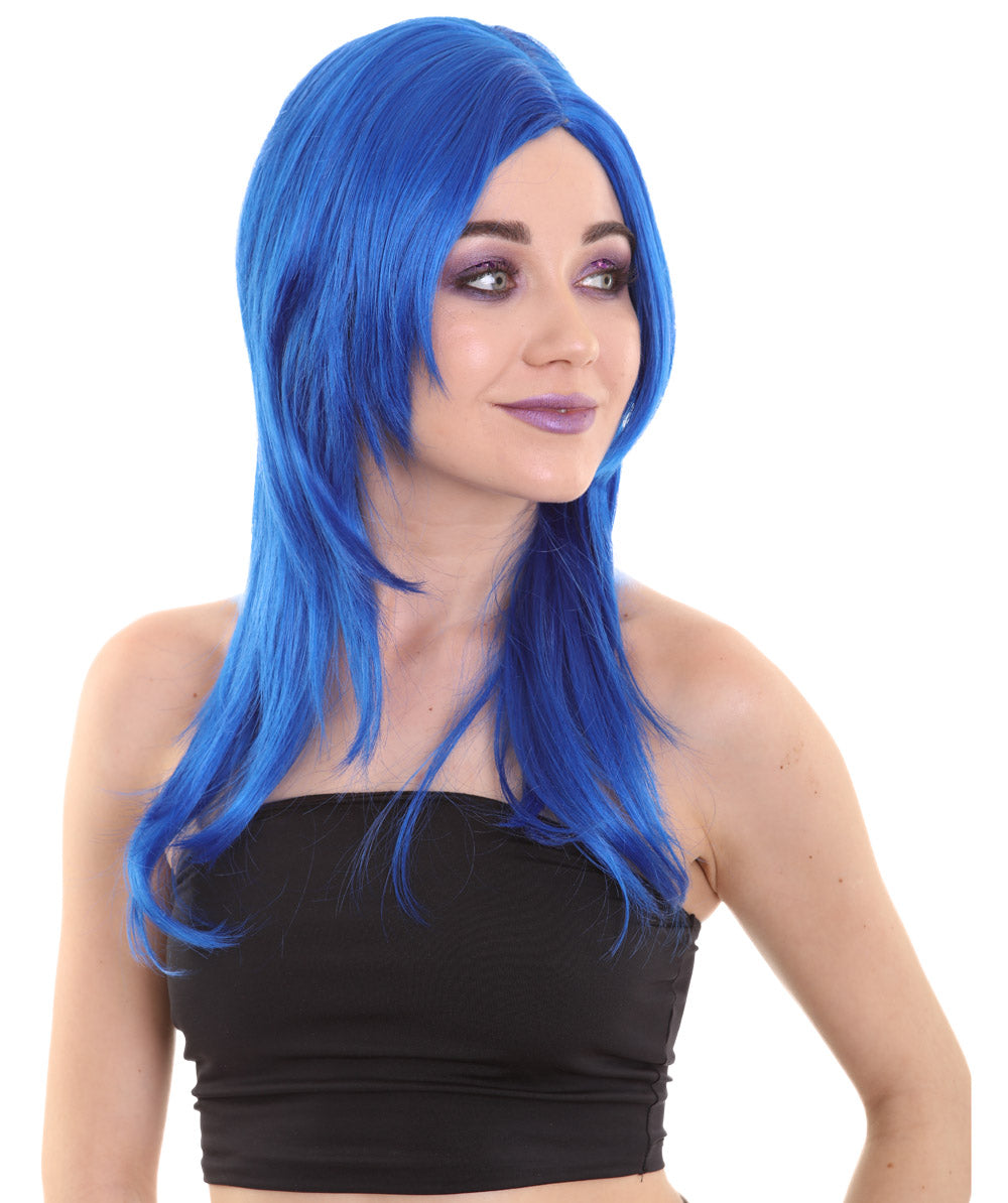 Wigs2you ハロウィンパーティープレミアム H-939 3レイヤーのパーティーガールウィッグ ダークブルー色