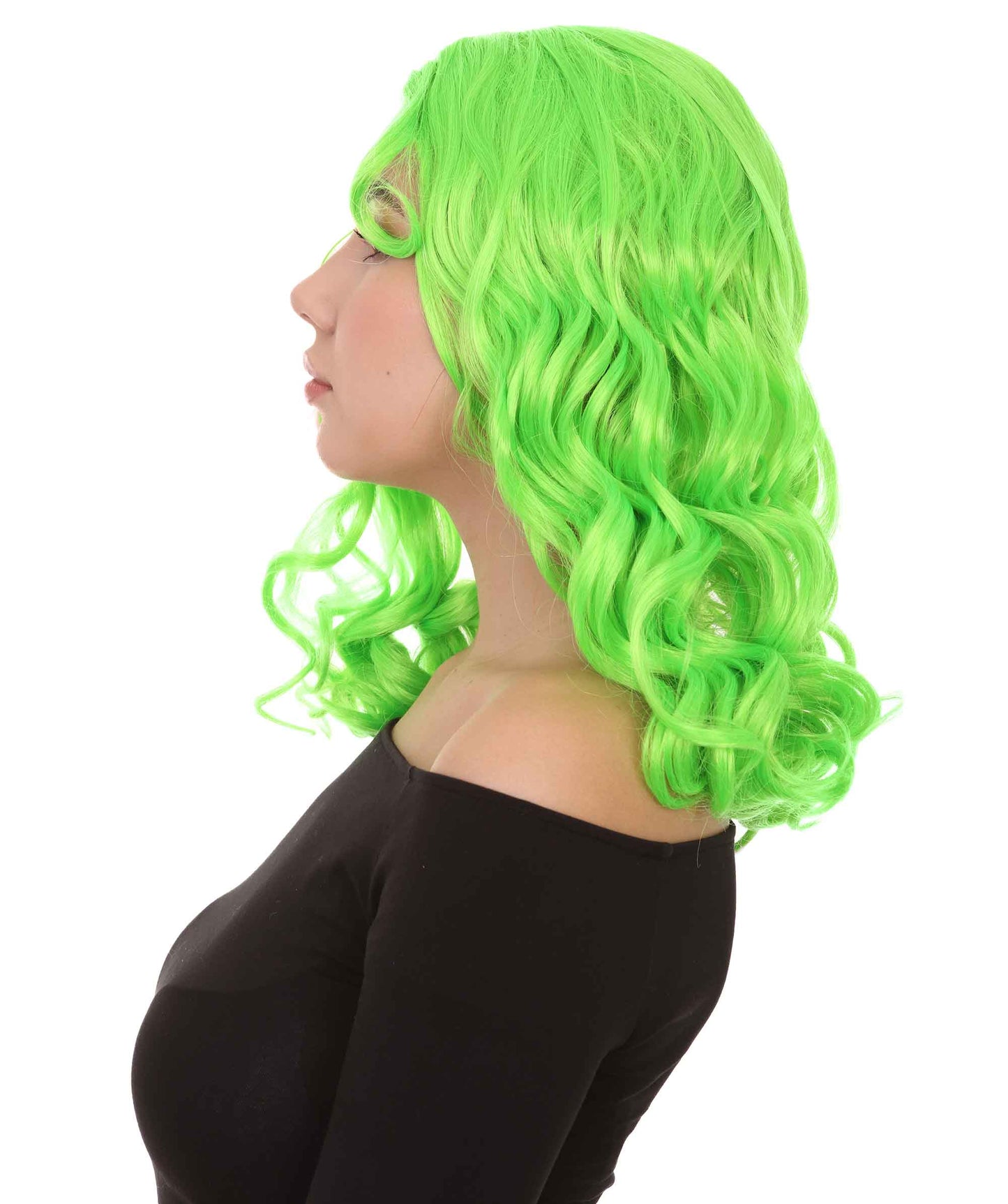 Wigs2you ハロウィンパーティープレミアム レディース H-1085 アリスウィッグ 鏡の国のアリス ライムカラー