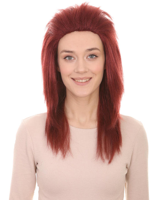 ハロウィンパーティープレミアム H-2561 80年代ダークオーバーンロックディーバウィッグ 華麗なレディースウィッグでのダッパーからダッシングへの変身