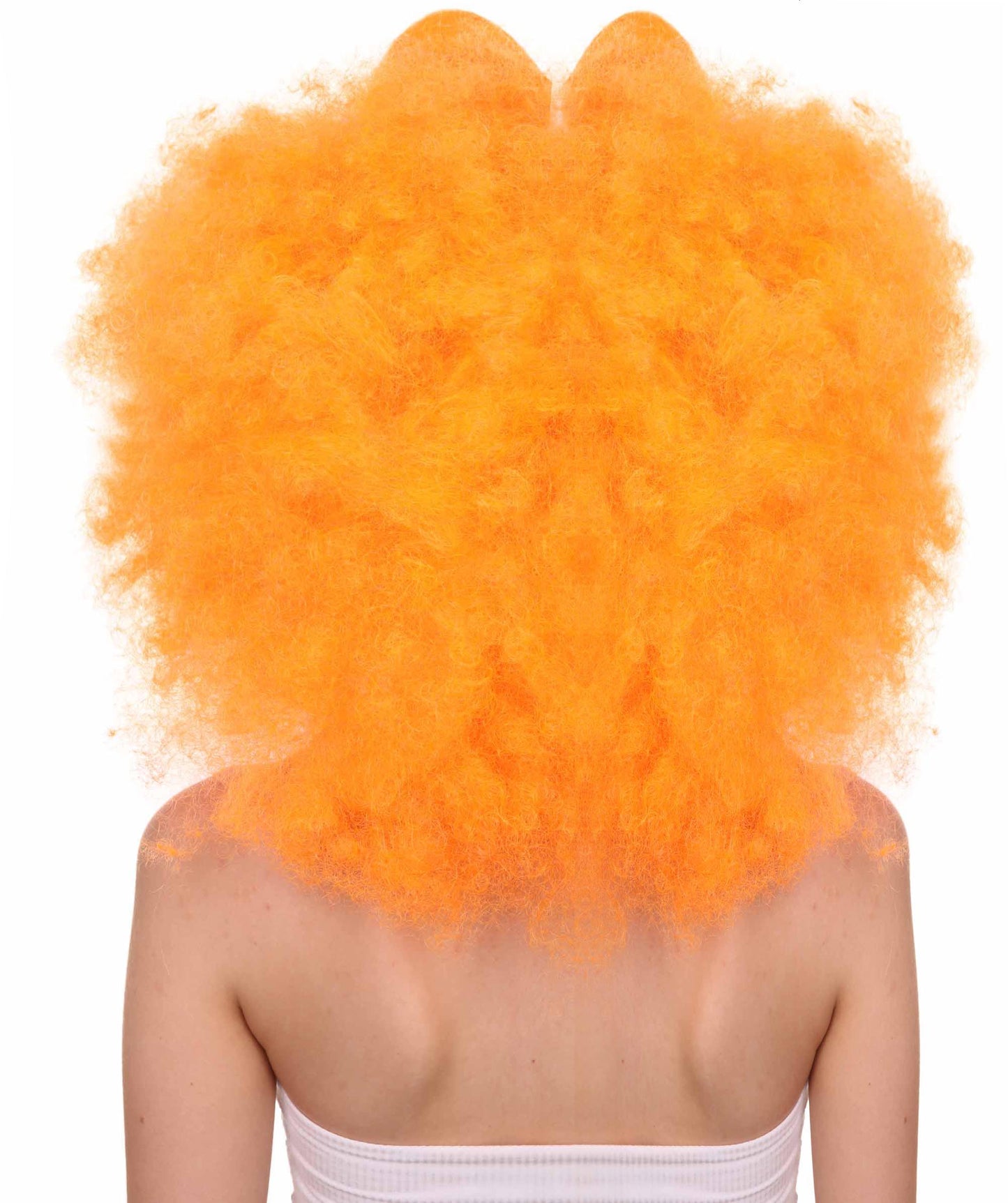 Wigs2you ハロウィン パーティー プレミアム レディース H-1234 着けやすい 快適なフィット感 パンプキン オレンジ アフロ スモール ボウウィッグ