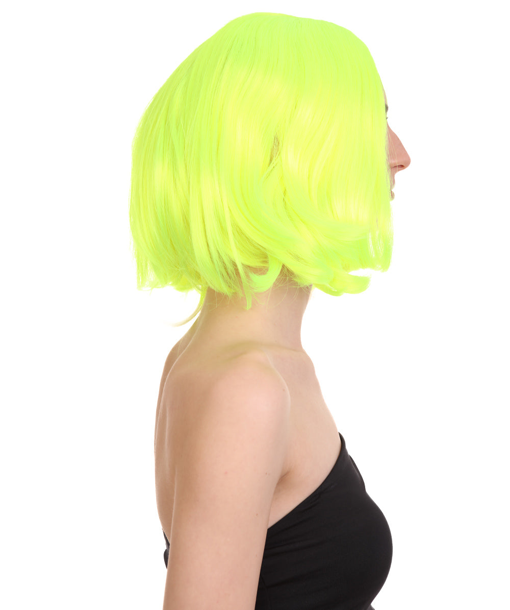 Wigs2you ハロウィン パーティー プレミアム 簡単に着用できる H-1152 とても快適なネオン グリーン カーリー レディ ウィッグ