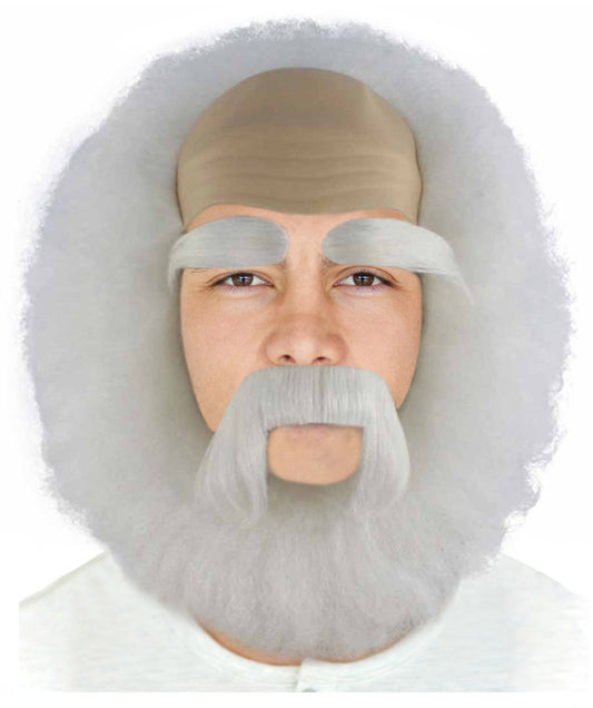 ハロウィンパーティー プレミアム 男性用 H-2199 白い 老人 ウィッグ