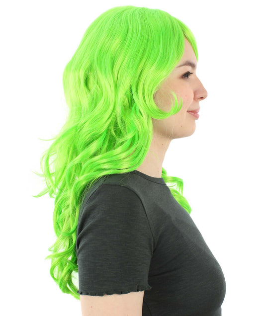 マーメイドフェアリーテールウィッグ グリーン H-5380_5 長いウェービー コスプレ ハロウィーン衣装 パーティーヘア 合成繊維