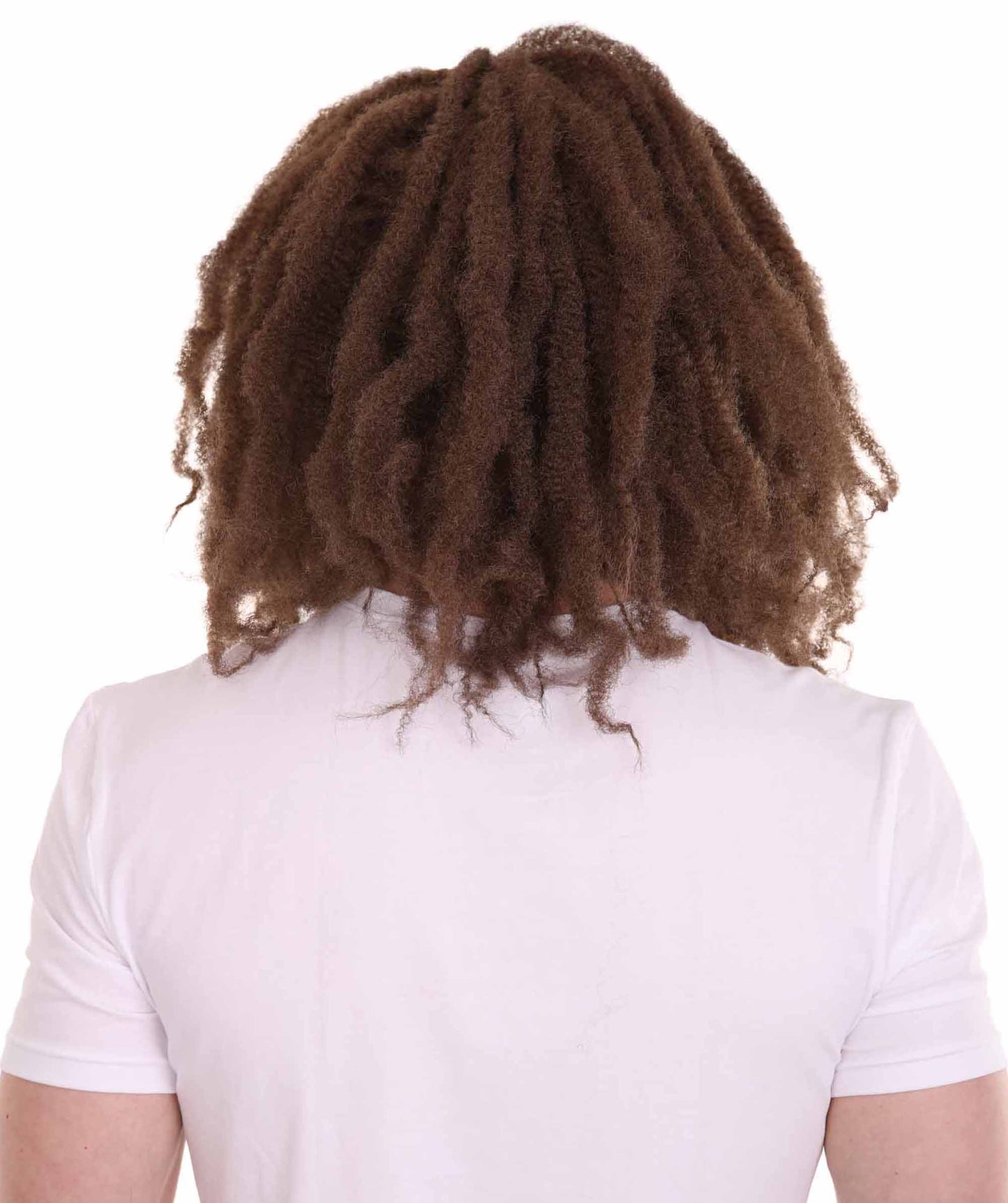 Dreadlock人間髪|ライトブラウンの歴史的人物コスプレ・ハロウィンかつら|割増空気を通すCaplessなキャップH-2082