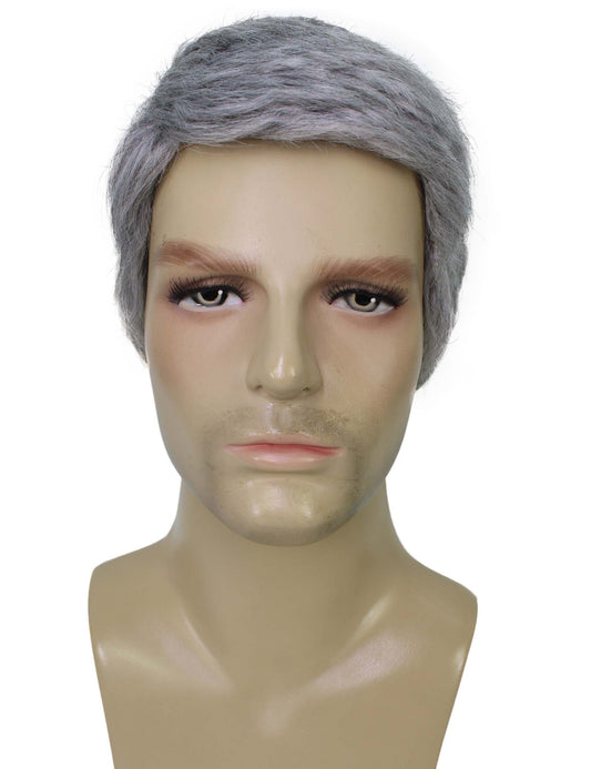 ハロウィンパーティープレミアム大人用メンズ「鬼滅の刃」のしのぶの灰色のウィッグ H-5689