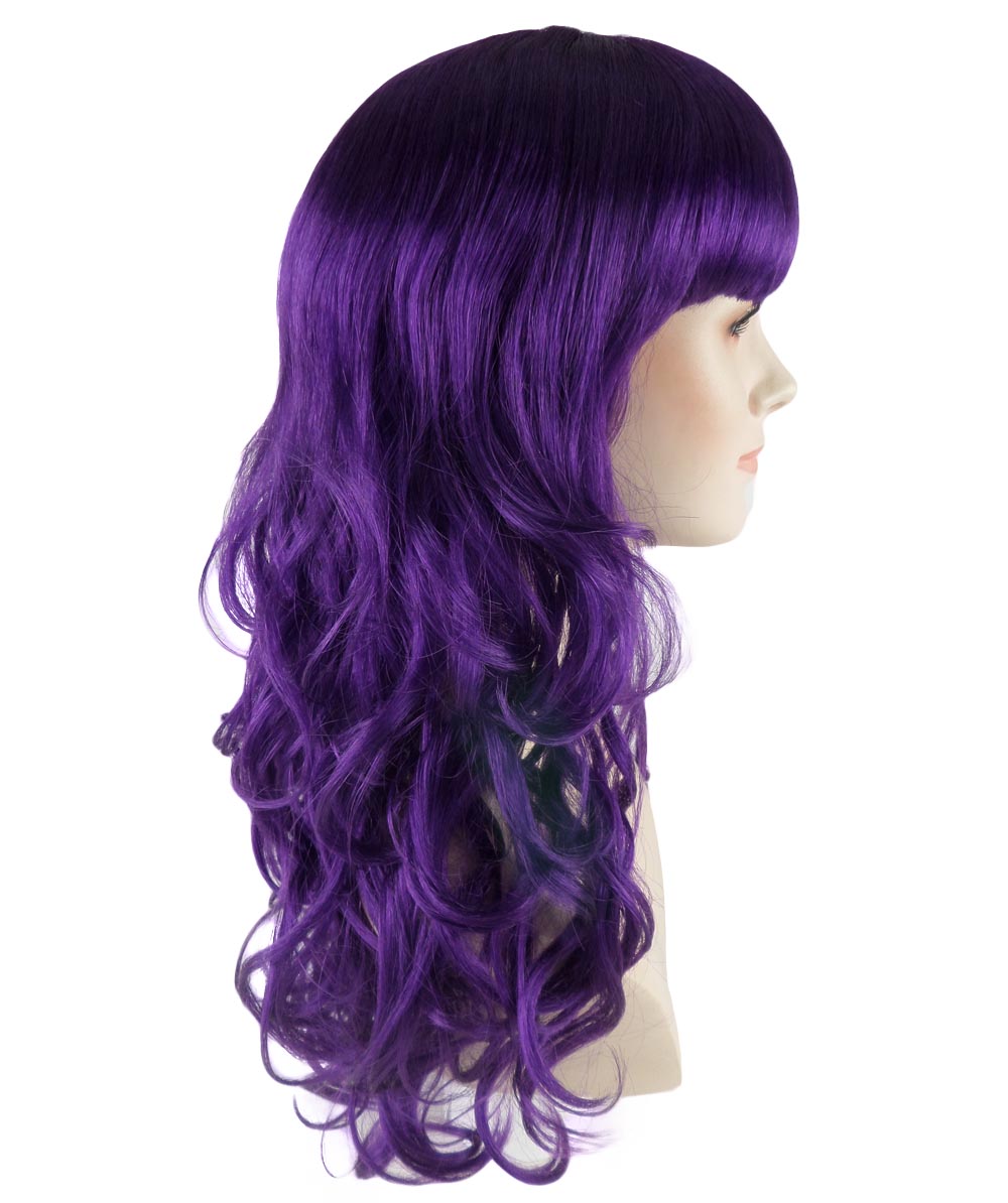 Wigs2you ハロウィン パーティー プレミアム H-824 バットマン 女性ジョーカー ウィッグ ダークパープル色