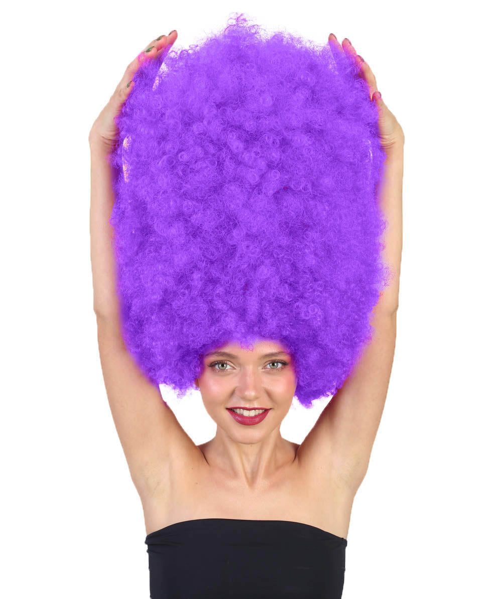 Wigs2you ハロウィンパーティ プレミアムレディース H-2010 着用しやすい 超巨大 ネオンパープル アフロウィッグ スタイルを大きくする