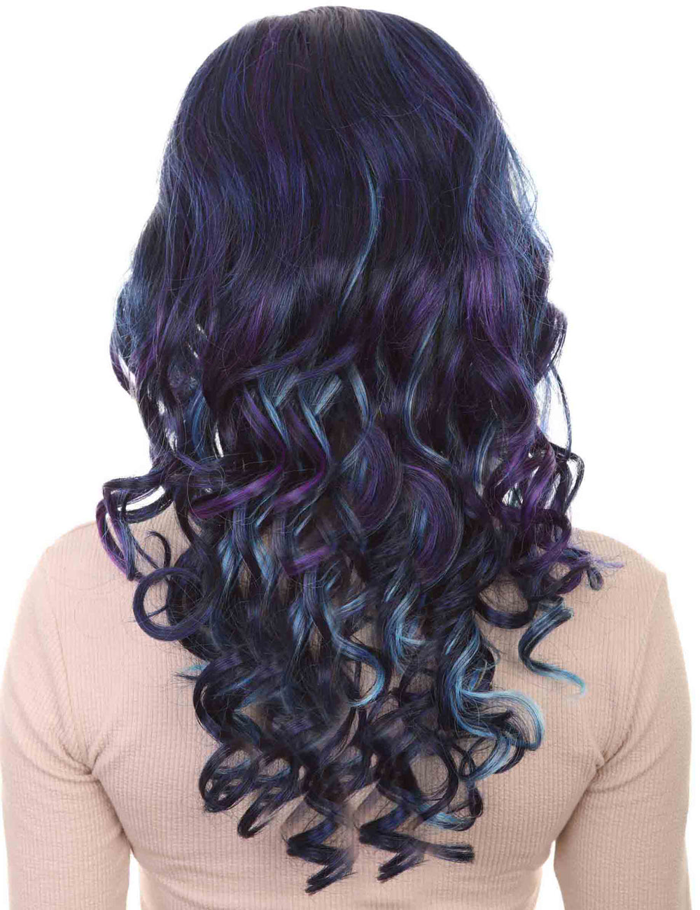 Wigs2you ハロウィンパーティー プレミアム レディース H-680 ダークブルー ウェーブウィッグ