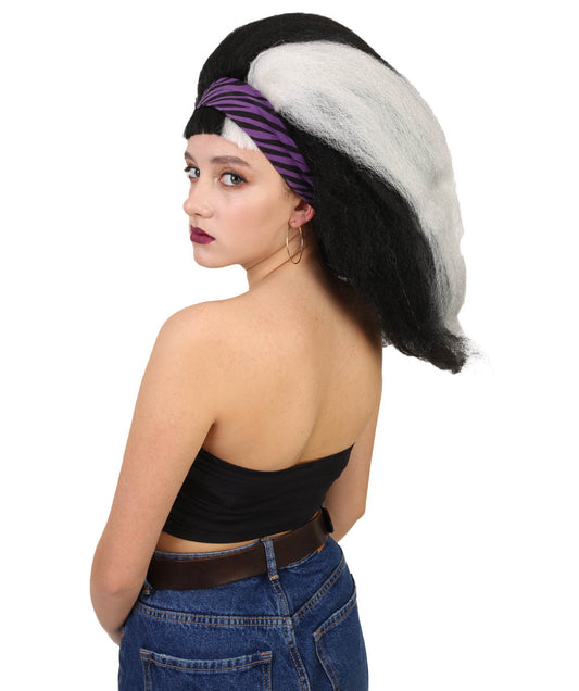 吸血鬼婦人用かつら|特大のスーパー・サイズ吸血鬼性格コスプレ・ハロウィンかつら|割増空気を通すCaplessなキャップH-476