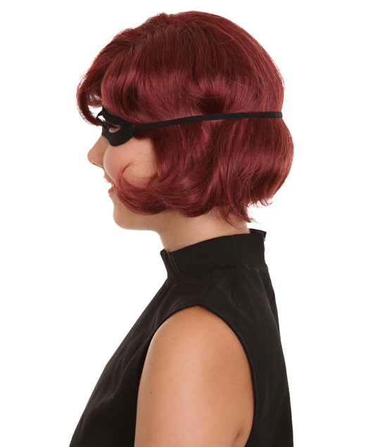 コスプレウィッグ インクレディブル2 Helen Parr H-3638 ウィッグとマスクセット TV/映画ウィッグ プレミアム 通気性の良い キャップレスキャップ