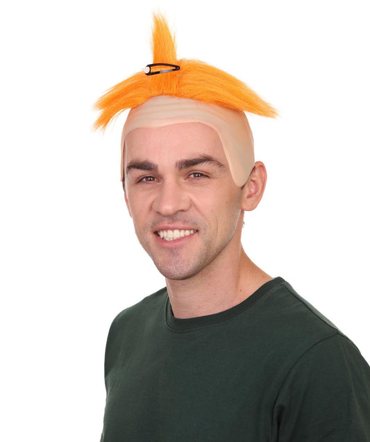 ハロウィンパーティー プレミアム 男性用 クラウン ウィッグ H-2151 オレンジ ウィッグ キャップ付き