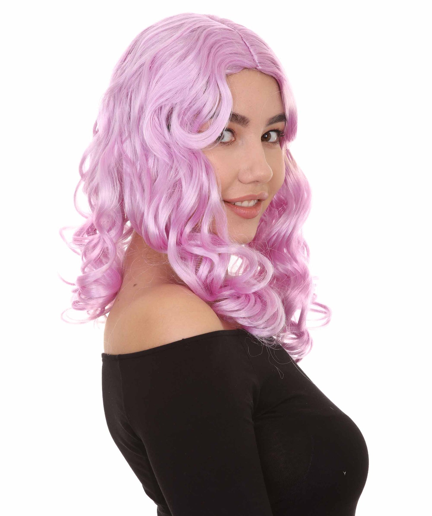 Wigs2you ハロウィンパーティー プレミアム レディース H-1092 アリスウィッグ 鏡の国のアリス パープル色