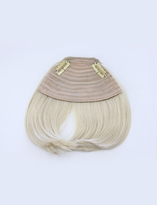 レディースファッション W-8107 ショートスタイル プラチナブロンドフリンジウィッグ 合成繊維