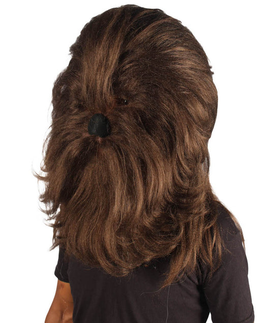 大人 男女兼用 長い毛深い戦士 エイプ軍の指導者 抵抗戦士 ダークブラウン コスプレウィッグ H-5155 ハロウィンに最適 通気性のある合成繊維