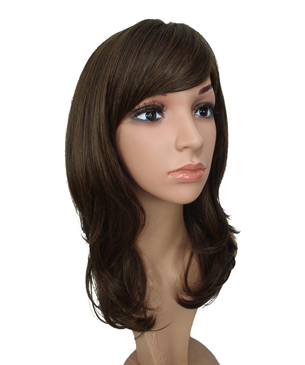 エアリーカールが可愛い!ふわふわヘアで柔らかな女の子に 耐熱です ウィッグネット付き W-537