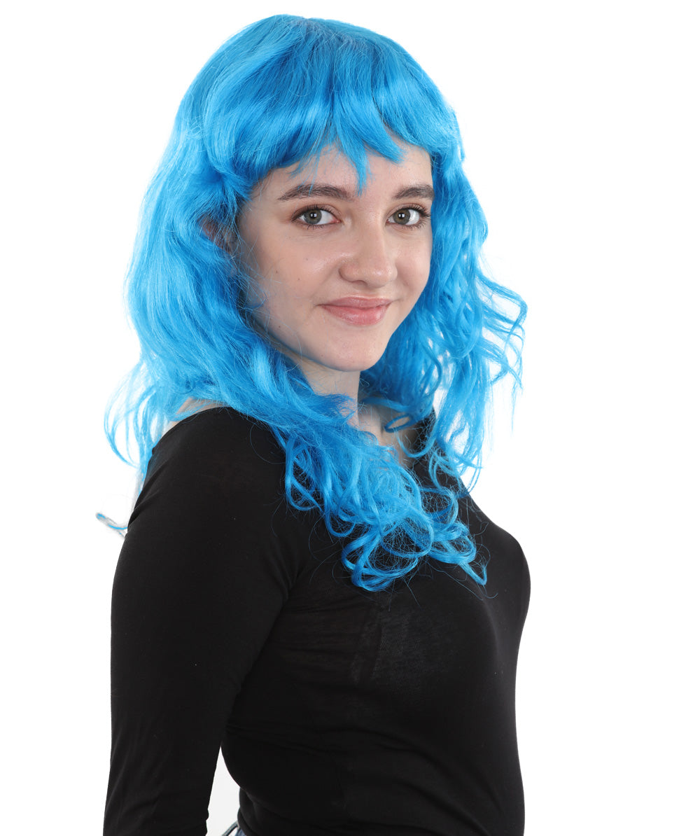 Wigs2you ハロウィンパーティープレミアム H-843 バットマン 女性ジョーカーウィッグ ネオンブルー色